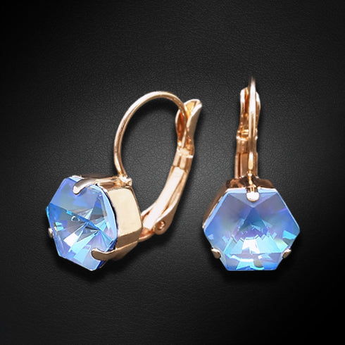 Auskarai "Kaleidoskopas (Ocean DeLite)" su Swarovski™ kristalais